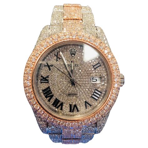 fake iced out rolex watches|replica rolex iced out.